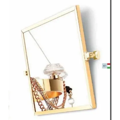 Zdjęcie Luksusowe ścienne lustro wykonane z mosiądzu z wykończeniem z 24K złota - Il Paralume Marina