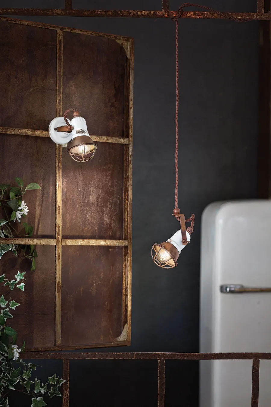 obrazek 2 Włoska pojedyncza lampa wisząca Loft w stylu retro