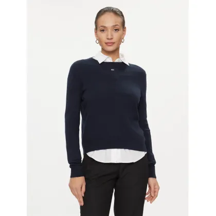 Zdjęcie Tommy Jeans Sweter Essential DW0DW17254 Granatowy Regular Fit