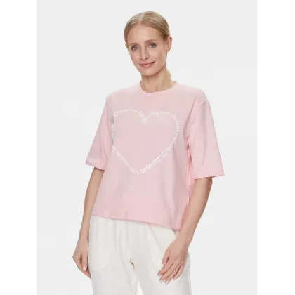 Zdjęcie Guess T-Shirt V4RI07 K8FQ4 Różowy Boxy Fit