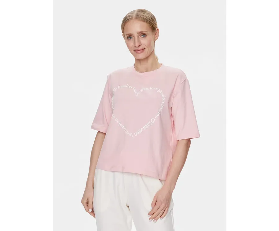 obrazek 1 Guess T-Shirt V4RI07 K8FQ4 Różowy Boxy Fit