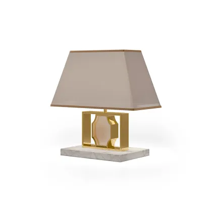 Zdjęcie Włoska klasyczna lampa stołowa z marmurową podstawą do luksusowych wnętrz - Bianchini