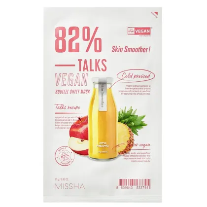 Zdjęcie Missha Talks Vegan Squeeze Maska w płachcie, Skin Smoother 27 g
