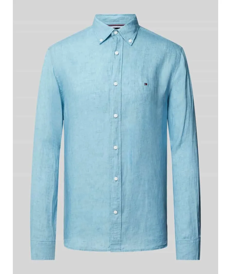 obrazek 1 Koszula casualowa o kroju regular fit z lnu model ‘PIGMENT’