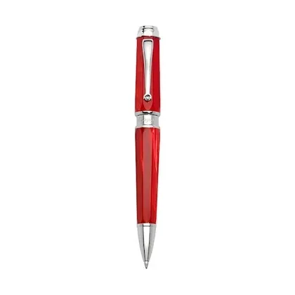 Picture Red Emblema Pen Silver Celluloid Montegrappa