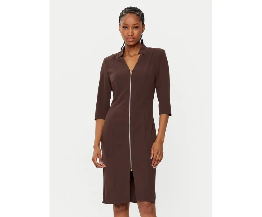 obrazek 1 Rinascimento Sukienka koktajlowa CFC0121893003 Brązowy Slim Fit