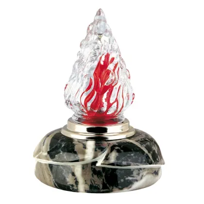 Zdjęcie Ozdobna lampa porcelanowa z wykończeniem marmurowym na nagrobki