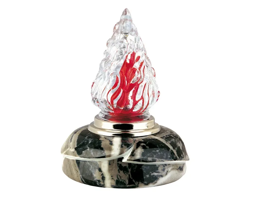 obrazek 1 Ozdobna lampa porcelanowa z wykończeniem marmurowym na nagrobki