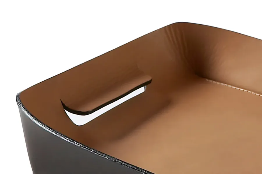 obrazek 2 Skórzana biurkowa tacka na dokumenty