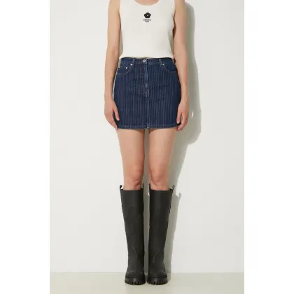 Zdjęcie Kenzo spódnica jeansowa Mini Skirt Stripped Jacquard kolor niebieski mini ołówkowa FE62DJ2806F2.DD