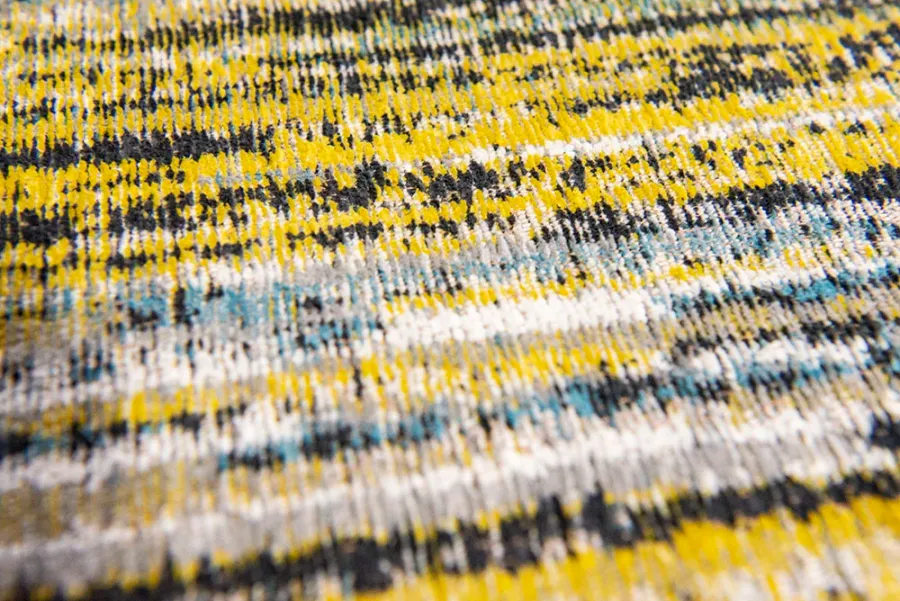picture 3 Luxurious yellow-blue striped rug - BLUE YELLOW MIX 8873