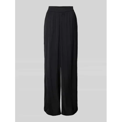 Zdjęcie Spodnie materiałowe z szeroką nogawką i elastycznym pasem