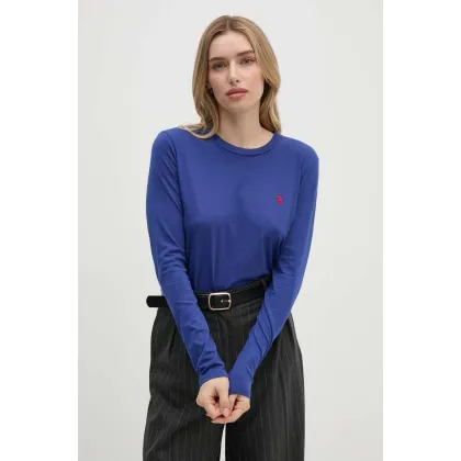 Zdjęcie Polo Ralph Lauren longsleeve bawełniany kolor niebieski 211898699