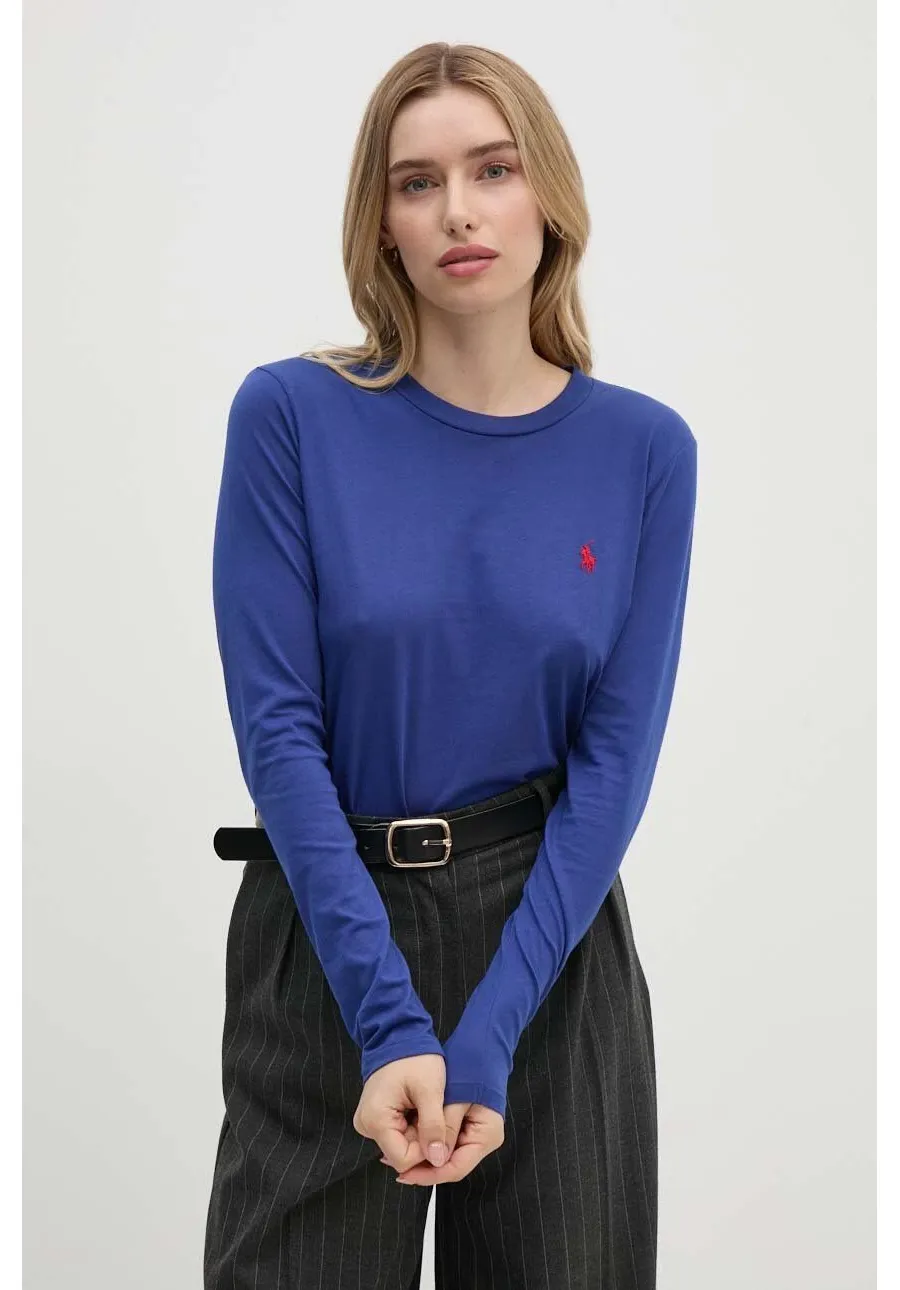 obrazek 1 Polo Ralph Lauren longsleeve bawełniany kolor niebieski 211898699