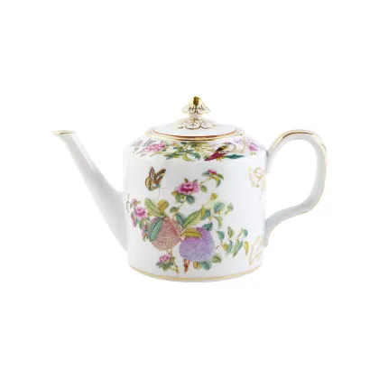 Zdjęcie Porcelanowy dzbanek do herbaty Paço Real z roślinnym zdobieniem - Vista Alegre