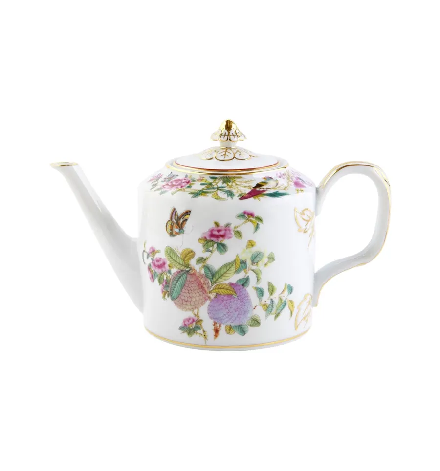 obrazek 1 Porcelanowy dzbanek do herbaty Paço Real z roślinnym zdobieniem - Vista Alegre