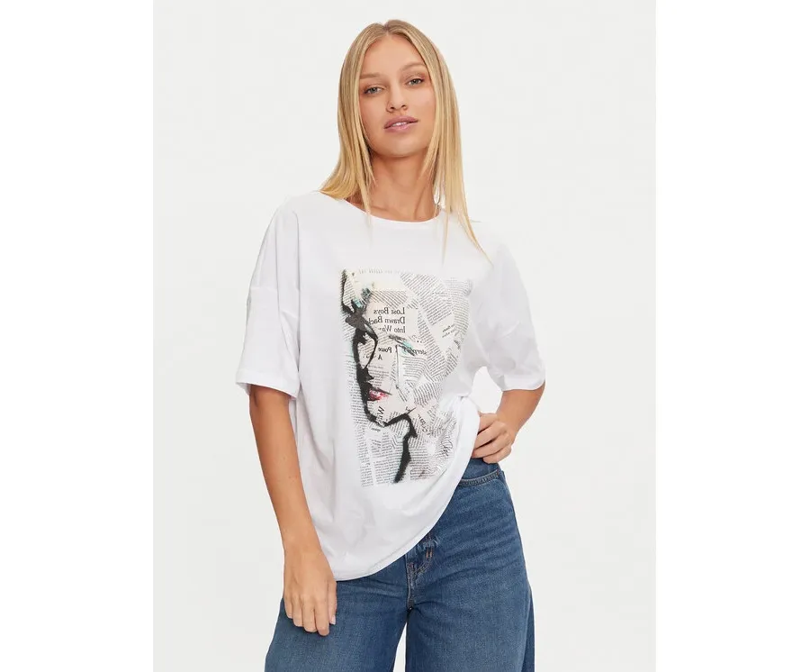 obrazek 1 Noisy May T-Shirt 27032615 Biały Regular Fit