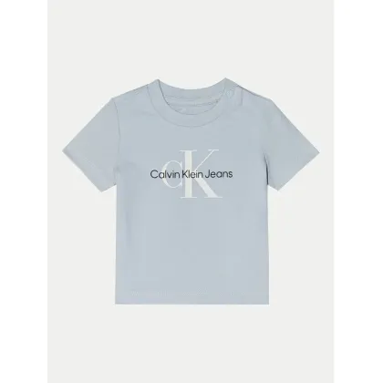 Zdjęcie Calvin Klein Jeans T-Shirt Monogram IN0IN00001 Błękitny Regular Fit