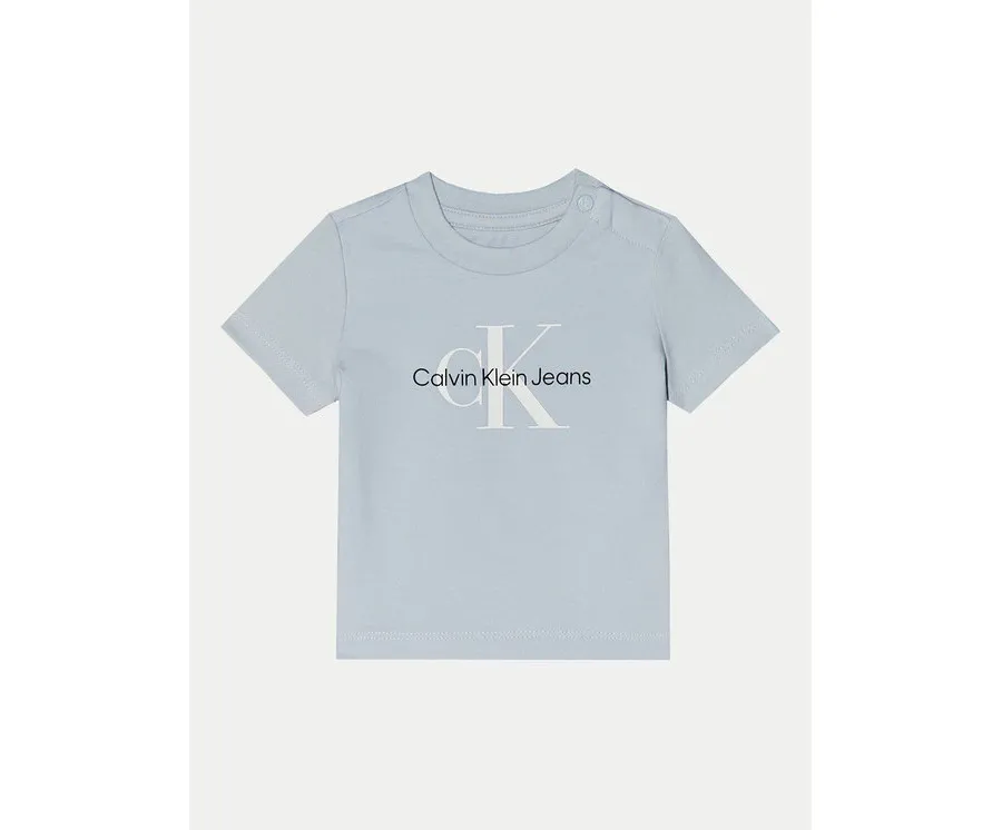 obrazek 1 Calvin Klein Jeans T-Shirt Monogram IN0IN00001 Błękitny Regular Fit