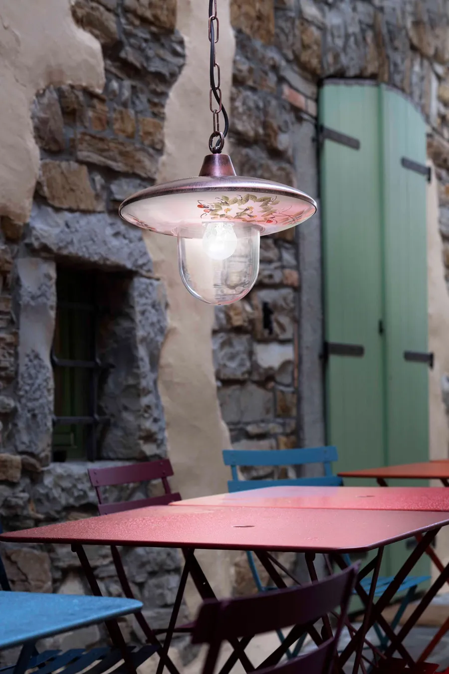 obrazek 2 Klasyczna włoska lampa wisząca na zewnątrz