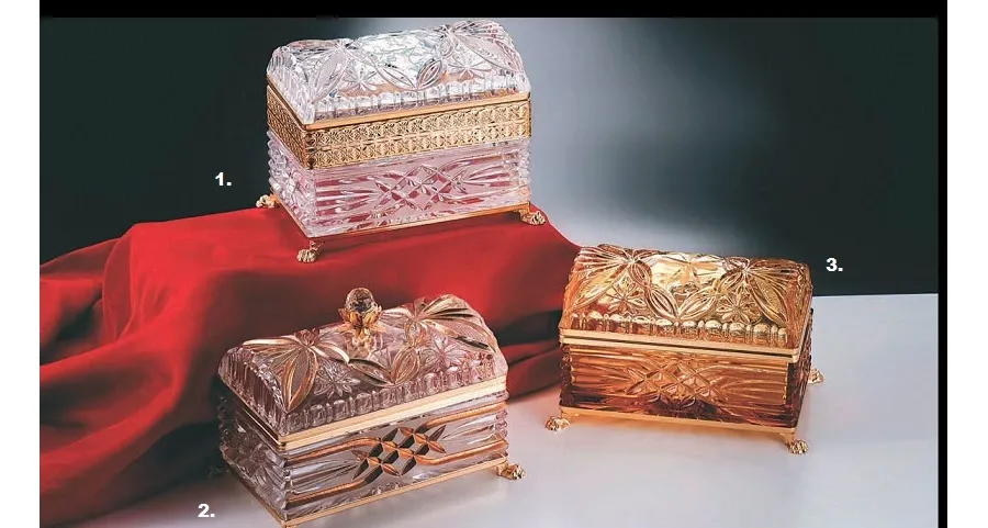 obrazek 1 Eleganckie kryształowe szzkatułki na biżuterię