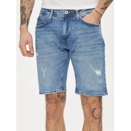 Zdjęcie Pepe Jeans Szorty jeansowe Taper Short PM801084RH7 Niebieski Regular Fit
