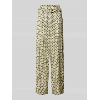 Zdjęcie Spodnie materiałowe o kroju baggy fit z paskiem model ‘FOULARD’