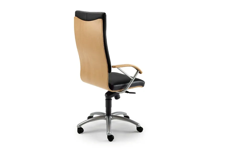 picture 2 Armchair for office - combination of wood and leather Ducale Lux