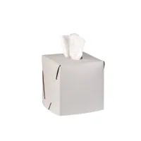 Zdjęcie Stylowe skórzane pudełko na chusteczki 12x12xH12 cm w kolorze perłowym