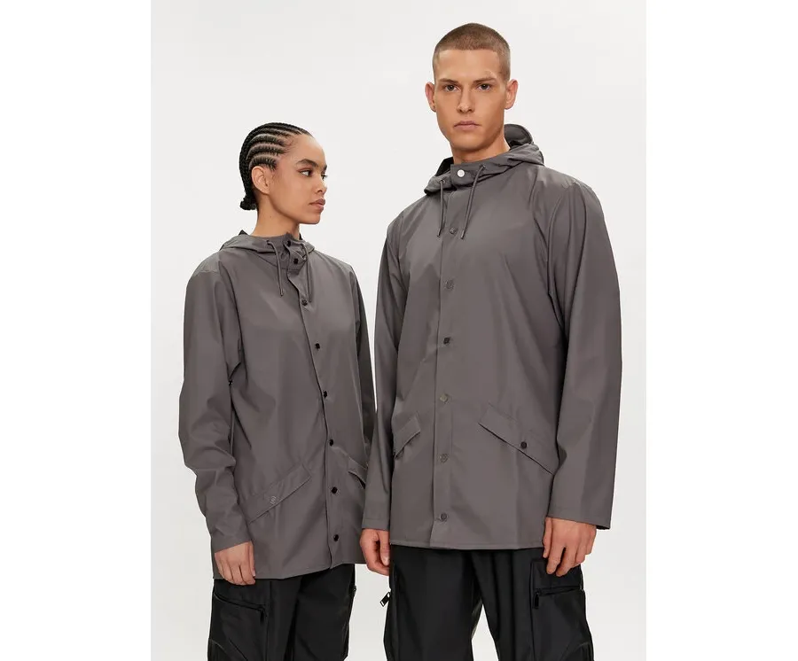 obrazek 1 Rains Kurtka przeciwdeszczowa Jacket W3 12010 Szary Regular Fit