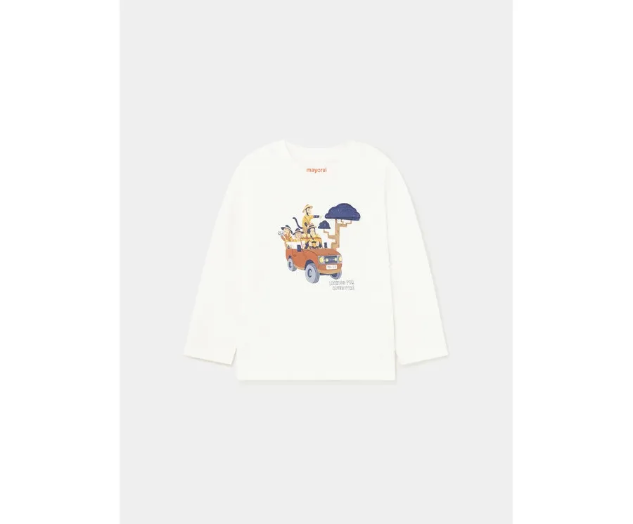 obrazek 1 Mayoral Bluzka 1033 Biały Regular Fit
