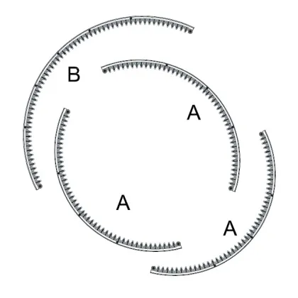 Zdjęcie Elegancki żyrandol ze szkła Murano o współczesnym stylu – Il Paralume Marina