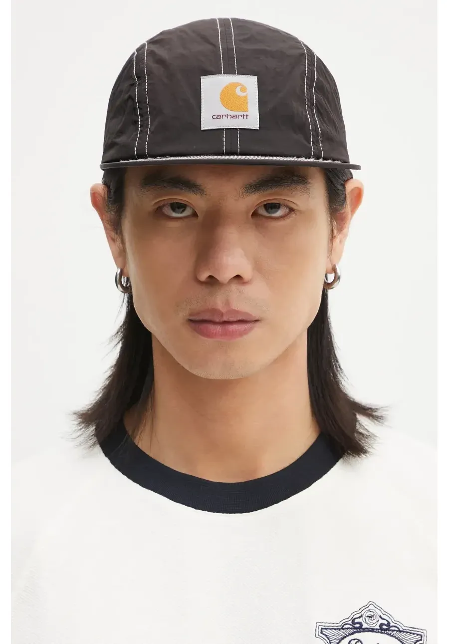 obrazek 1 Carhartt WIP czapka z daszkiem Canby Cap kolor czarny gładka I034601