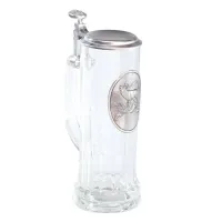 Zdjęcie Niezwykły kufel do piwa z cynową ozdobą jelenia