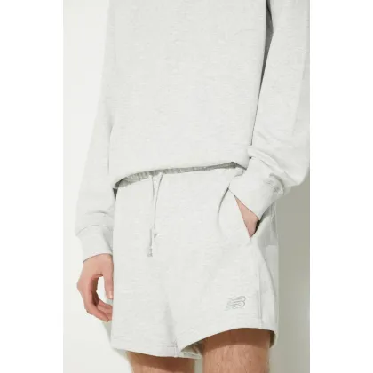 Zdjęcie New Balance szorty bawełniane MS41511AHH kolor szary melanżowe