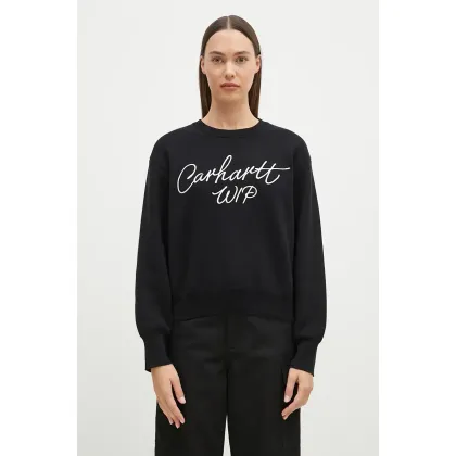 Zdjęcie Carhartt WIP sweter bawełniany Signature Sweater kolor czarny lekki I034034.K02XX