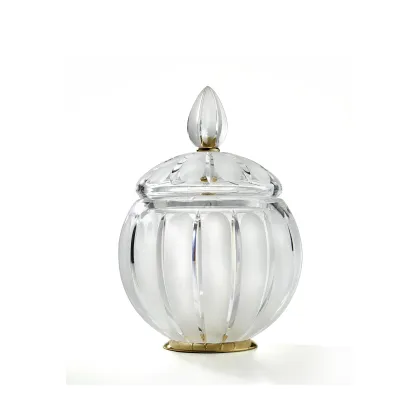 Zdjęcie Stylowy kryształowy pojemnik na waciki do luksusowej łazienki – 3SC