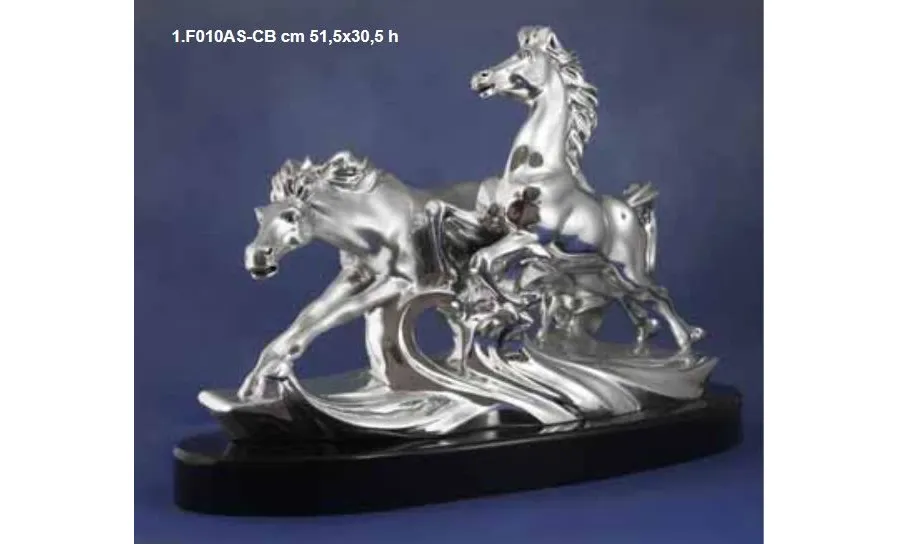 obrazek 1 Unikalny dekoracyjny model statuetki - para koni na fali - ArtBe