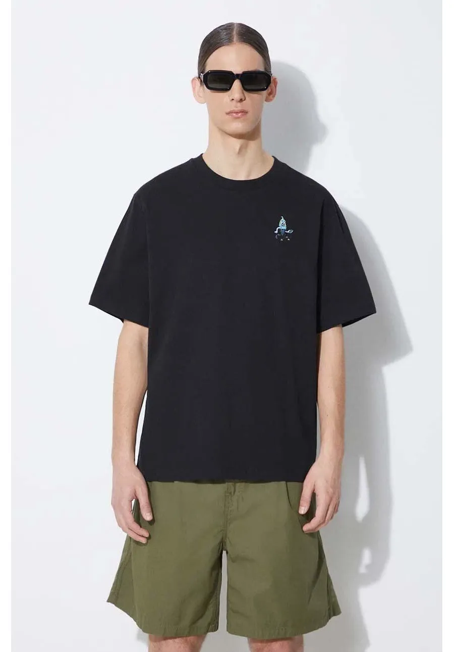 obrazek 1 ICECREAM t-shirt bawełniany Team Eu Skate Cone męski kolor czarny z nadrukiem IC24132