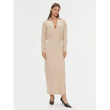 Zdjęcie Patrizia Pepe Sukienka dzianinowa 2A2618/K139-B778 Beżowy Regular Fit