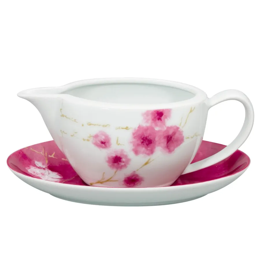 picture 9 A large white and pink 70-element dinner set from the Arigato collection inspired by oriental motives - Vista Alegre
