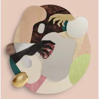Picture Ih Maj In mirror decorated with a drawing inspired by cubism