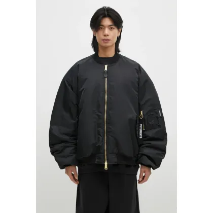 Zdjęcie VETEMENTS kurtka bomber dwustronna Double Zip Bomber męska kolor czarny przejściowa oversize UA66JA310B