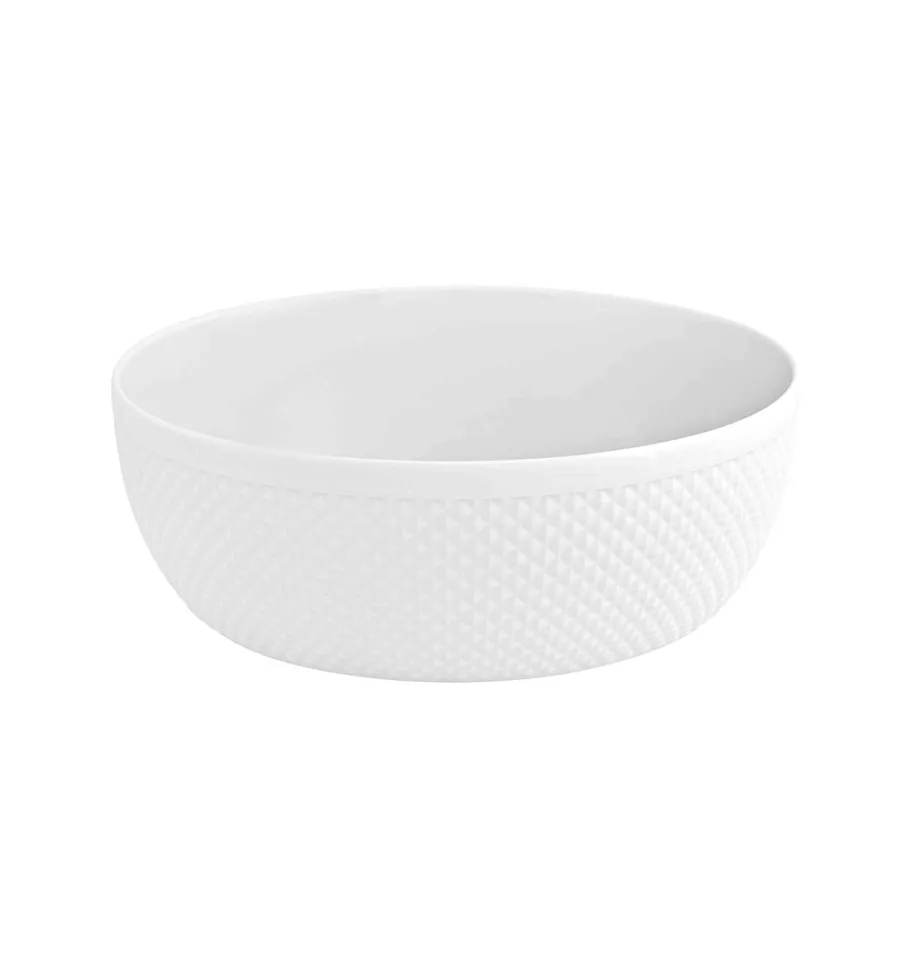 obrazek 1 Biała mała miska na sałatkę z porcelany Maya z unikatowym geometrycznym wzorem - Vista Alegre