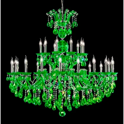 Zdjęcie Zielony stylowy żyrandol salonowy