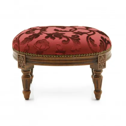 Zdjęcie Elegancki podnóżek w stylu klasycznym o strukturze drewna bukowego - Sevensedie