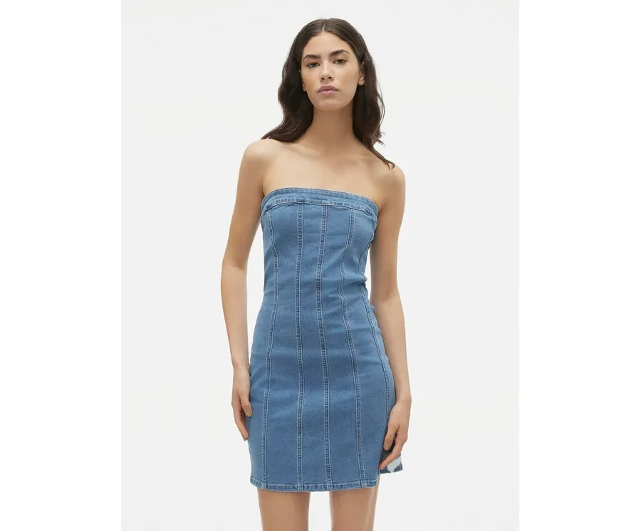 obrazek 1 Vero Moda Sukienka jeansowa Zoie 10310272 Niebieski Slim Fit