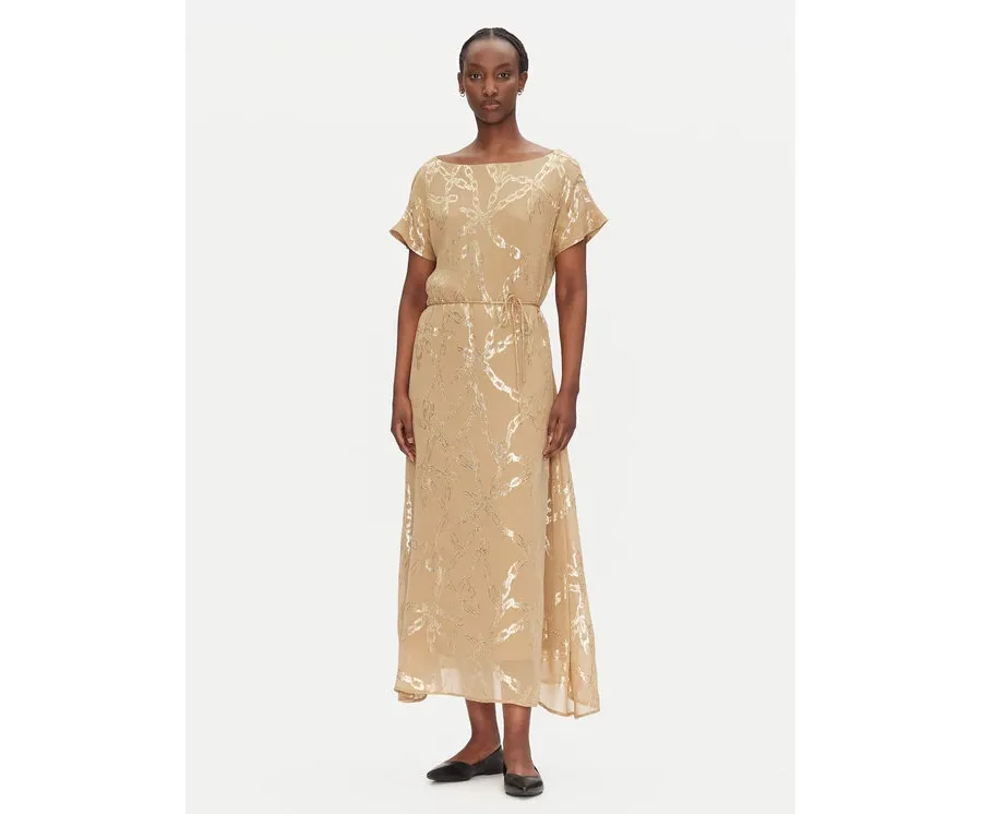 obrazek 1 Bruuns Bazaar Sukienka koktajlowa Caroli BBW4550 Beżowy Regular Fit