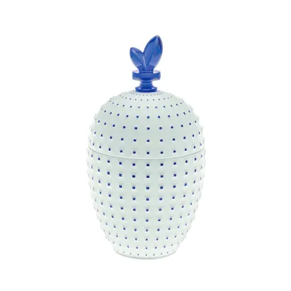 Zdjęcie Piękny pojemnik porcelanowy Blue Ming na biżuterię lub drobiazgi