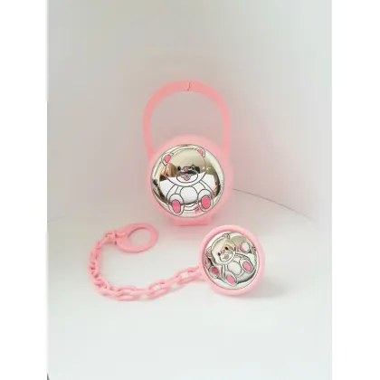 Zdjęcie Wyjątkowe Etui i zawieszka na smoczek Miś 7x11